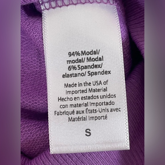 BEYOND YOGA Women’s Purple CREW PULLOVER  Sweater Sz Small Soft Luxurious MB7766 - Picture 7 of 9